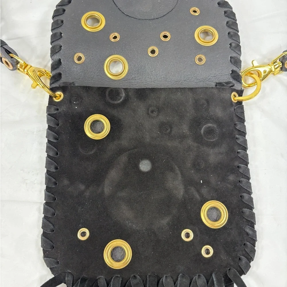 Leather Fringe Crossbody Bag